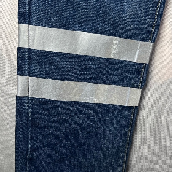 Carmar Juliet Jeans Relaxed Fit High Rise Non-Stretch Reflective Stripes Size 27 - Picture 5 of 8